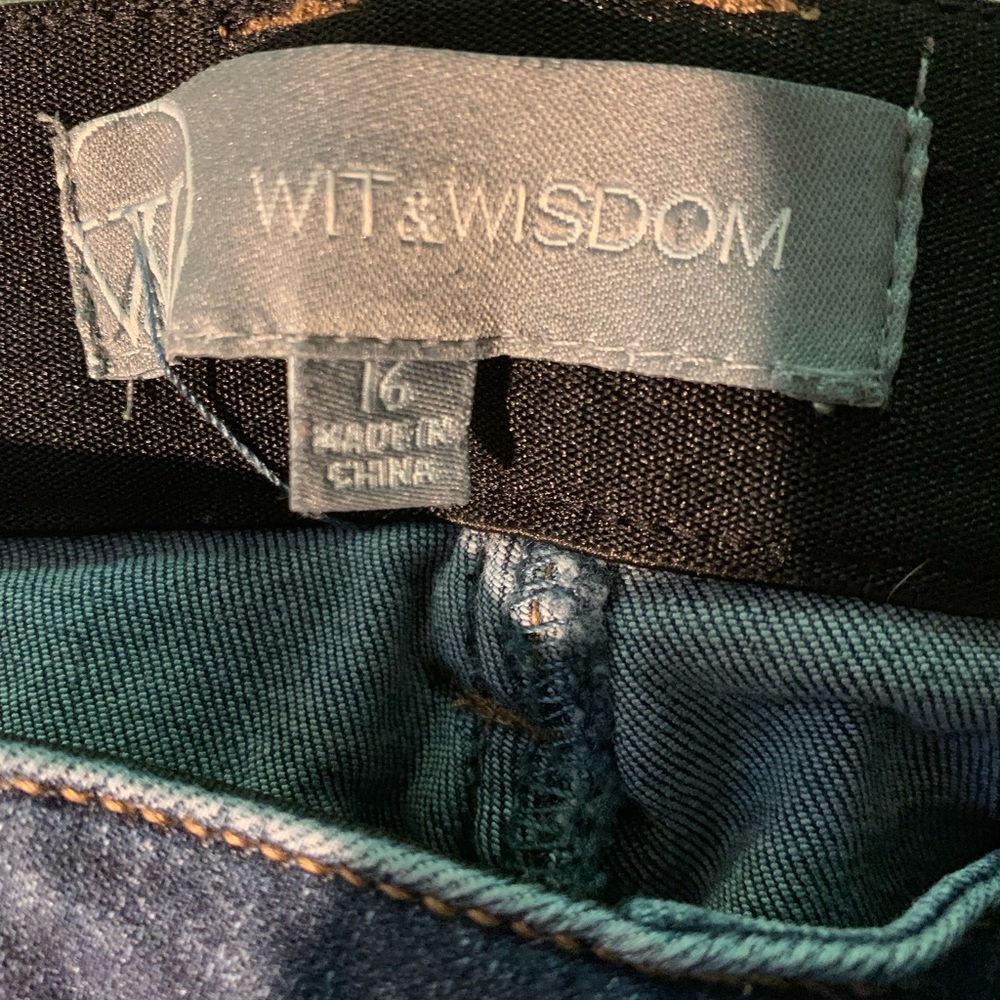 Wit & Wisdom flattering blue jeans.  Size 16